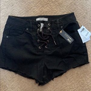 Black Jean Shorts
